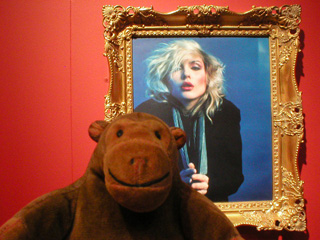 Mr Monkey with a 1978 picture of Debbie Harry