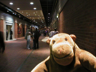 Mr Monkey in the tunnel beneath the South Stand