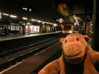 Mr Monkey on Oxford Road station