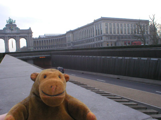 Mr Monkey watching traffic beneath the Jubelpark