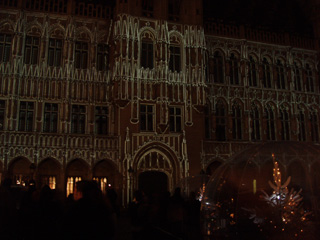 The Hotel de Ville with a tracery of white light