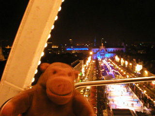 Mr Monkey looking towards St Katherine's from the Wheel