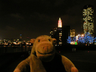 Mr Monkey looking at the OXO tower