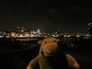 Mr Monkey looking down river at St Pauls