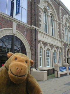 Mr Monkey outside the South Shields museum