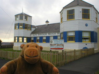 Mr Monkey outside the Watch House