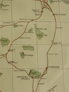 Detail of the railway map