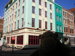 Mr Monkey outside Chambers & Partners