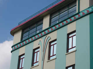 Art Deco decoration on the front of Chambers and Partners