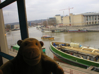 Mr Monkey looking out of the museum's window