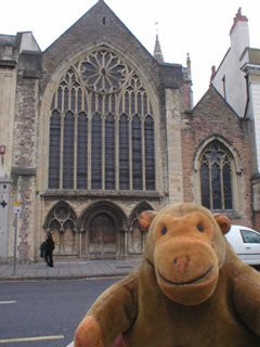 Mr Monkey looking at the Lord Mayors Chapel