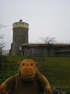 Mr Monkey looking at the Obervatory and Camera Obscura