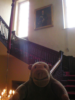 Mr Monkey on the main staircase of the Red Lodge
