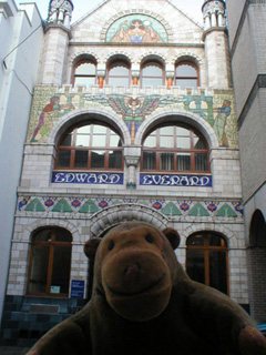 Mr Monkey outside the Edward Everard building