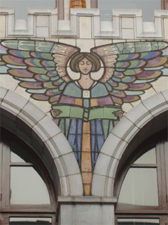 The Spirit of Literature on the front of Edward Everard building