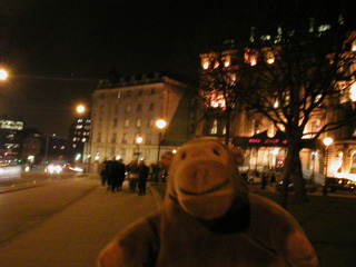 Mr Monkey walking up Park Street