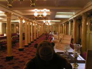 Mr Monkey in the First Class Dining Saloon