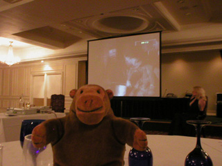 Mr Monkey ignoring film clips for the quiz