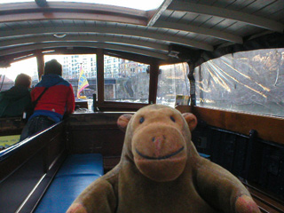 Mr Monkey aboard the Bristol Ferry Co boat Emily