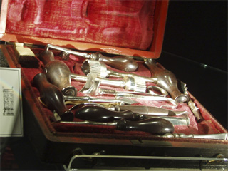 A case of 18th century trepanning equipment