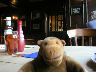 Mr Monkey inside the George