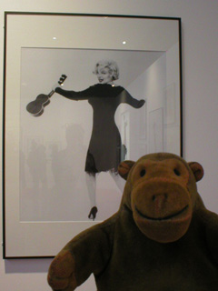 Mr Monkey examining a Marilyn Monroe publicity still