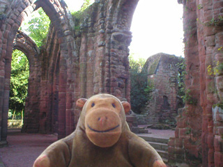 Mr Monkey in the ruined end of Saint John's
