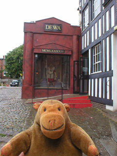 Mr Monkey outside the Dewa Roman Experience