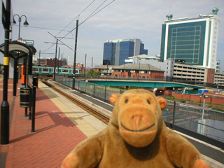 Mr Monkey on Pomona Metrolink tramstop
