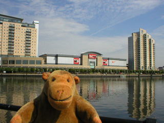 Mr Monkey across  the docks at the Red Cinema