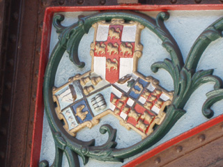 Heraldry on the ironwork of York station