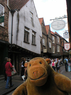 Mr Monkey outside the Shrine of Margaret Clitherow