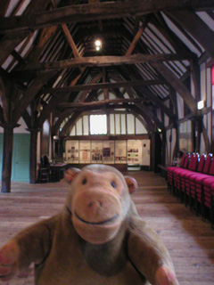 Mr Monkey looking at fields on the way to Harrogate