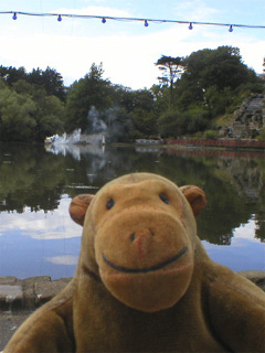 Mr Monkey watching smoking ships approaching