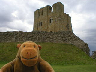 Mr Monkey looking at the east side of the keep