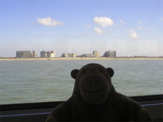 Mr Monkey looking at the coast from the Seastar