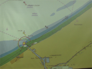 A map showing the approaches to Nieuwpoort