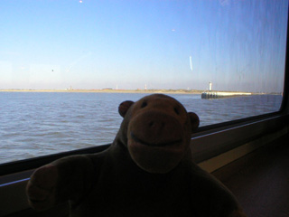 Mr Monkey approaching Nieuwpoort harbour