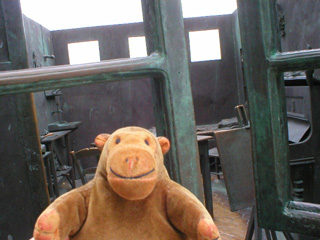Mr Monkey looking into the sloping room