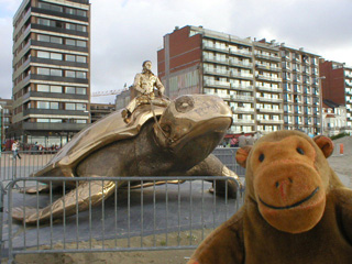 Mr Monkey examining Searching For Utopia