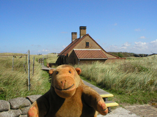 Mr Monkey looking at the commander's quarters