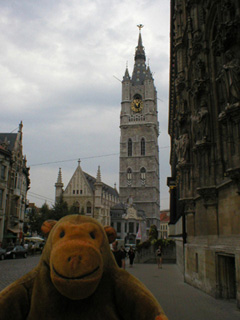 Mr Monkey walking towards the Belfort