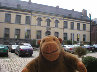Mr Monkey in the abbey courtyard