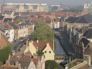 The river Lieve, between the Prinsenhof and the Patershol, from the keep