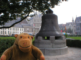 Mr Monkey inspecting the Triomfant bell