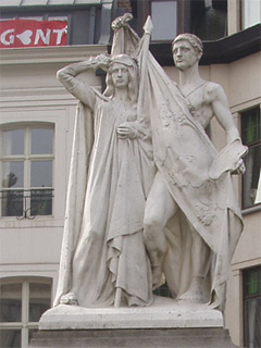 The Jan Frans Willems memorial in St-Baafsplein