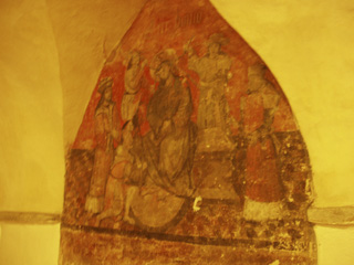 A wall painting in the crypt