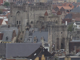Het Gravensteen viewed from the Belfort