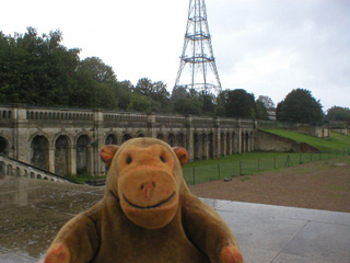 Mr Monkey looking at the site of the Crystal Palace
