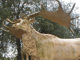 A stag like creature with enormous antlers